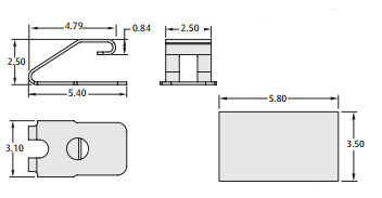 2901-02 PCB spring contact technical drawing