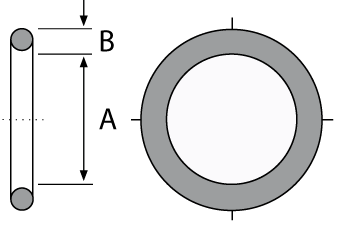 7900 Jointed O-ring technical drawing
