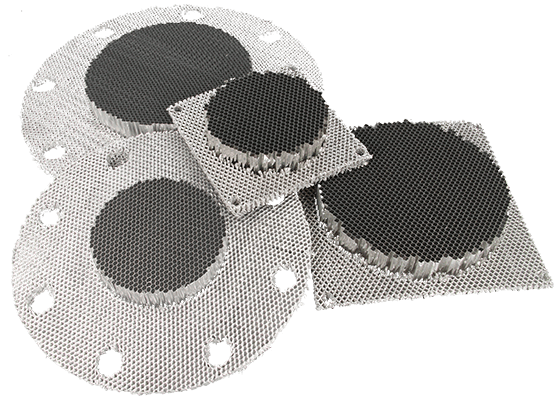 Round shaped Frameless EMI shielding ventilation panels (Framelss Honeycomb ventilation panels) with compressed sides