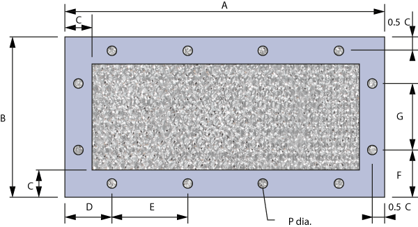 EMC toz filtresi havalandırma panelleri teknik çizim