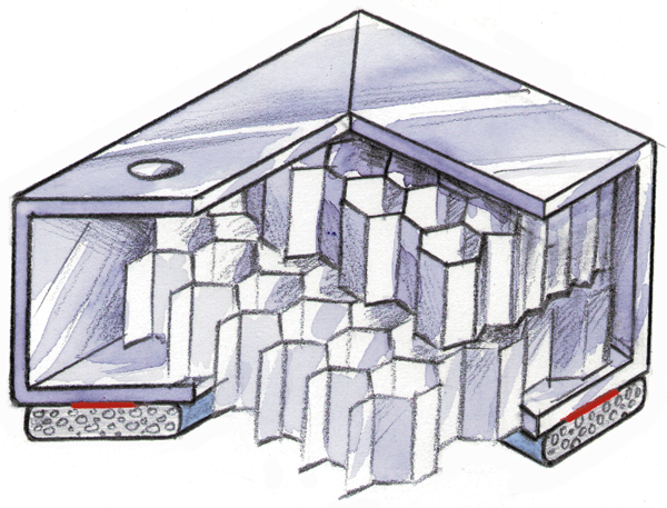 Figure 79.1 : Example of a cross-cell Honeycomb ventilation panel
